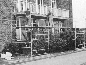 Concrete repair being undertaken in 1981