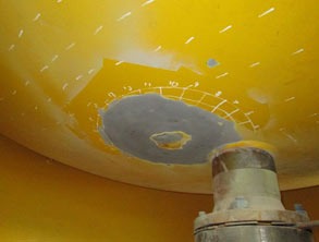 Corrosion of seawater vessel – after surface preparation