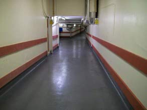 Hospital floor quickly repaired and protected using Belzona 5231 (SG Laminate)